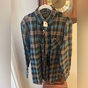 Activa Men's Plaid Shirt - Blue and Brown